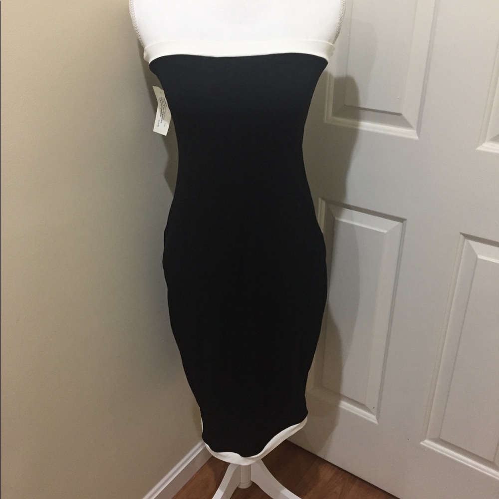Vintage Patricia Bernal Timm NWT M Black Tube Dress
